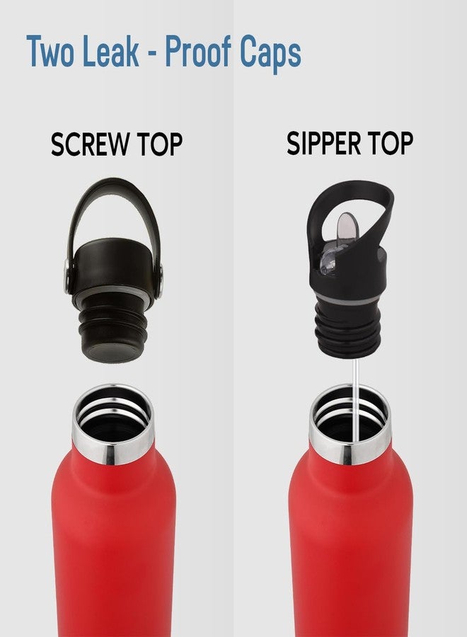 BLACKBUCK Stainless Steel Vacuum Insulated Water Bottle Flask - 750ml | 24H Hot & Cold | Leak-Proof, Rust-Proof | Office, Gym, Travel | Free Sipper Cap (Red) - Image 4